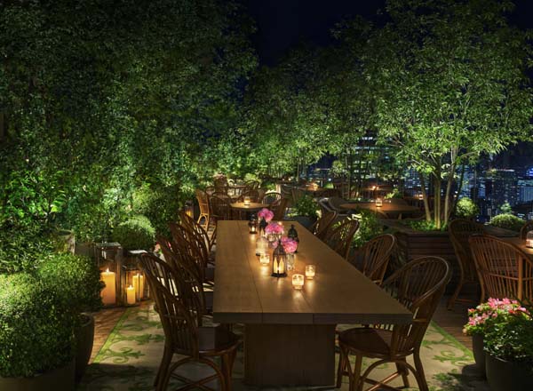 Rooftop bar The Jade Room + Garden Terrace in Tokyo