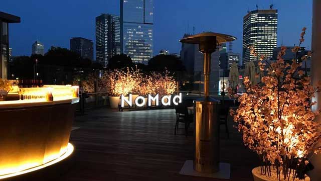 Rooftop Bar Nomad Grill Lounge in Tokyo