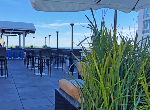 Rooftop bar Sign of the Whale in Stamford, CT