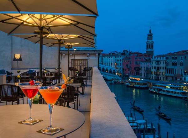 Rooftop bar La Terrazza Bar at H10 Palazzo Canova in Venice