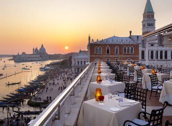 Rooftop bar Restaurant Terrazza Danieli in Venice