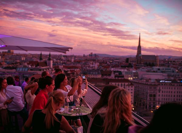 Rooftop bar Juwel Wien in Vienna