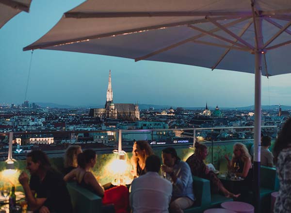 Rooftop bar Juwel Wien in Vienna