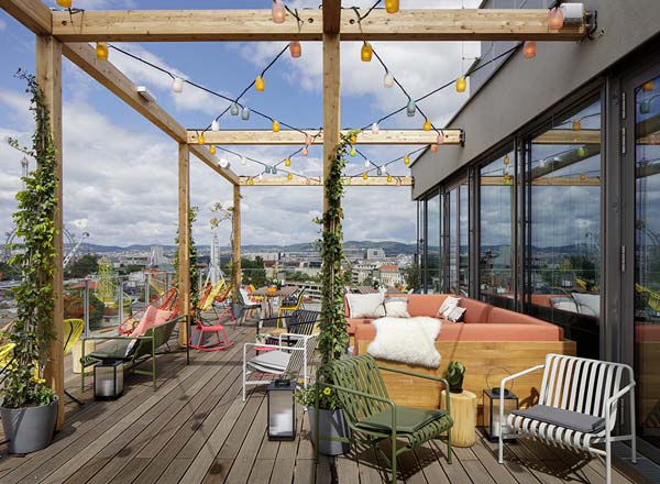 Rooftop bar Zoku Vienna in Vienna