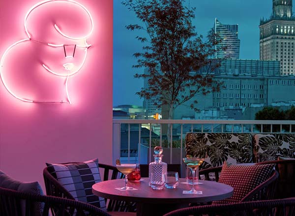 Rooftop bar Loreta in Warsaw