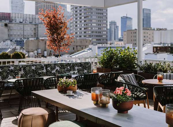 Rooftop bar Loreta in Warsaw
