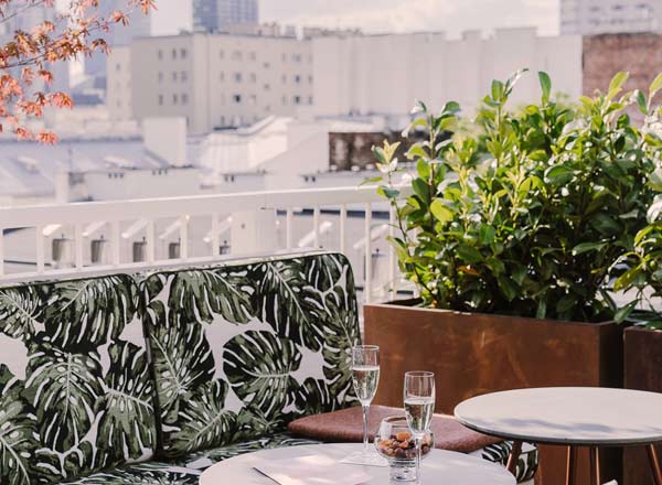 Rooftop bar Loreta in Warsaw