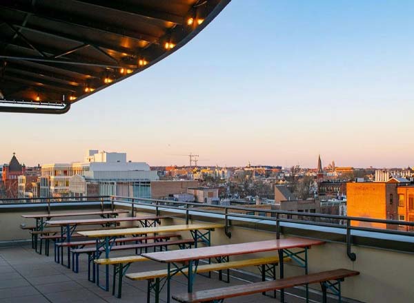 Rooftop bar Skybox at the Player’s Club in Washington DC