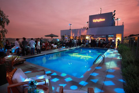 Rooftop party in Los Angeles, Andaz West Hollywood