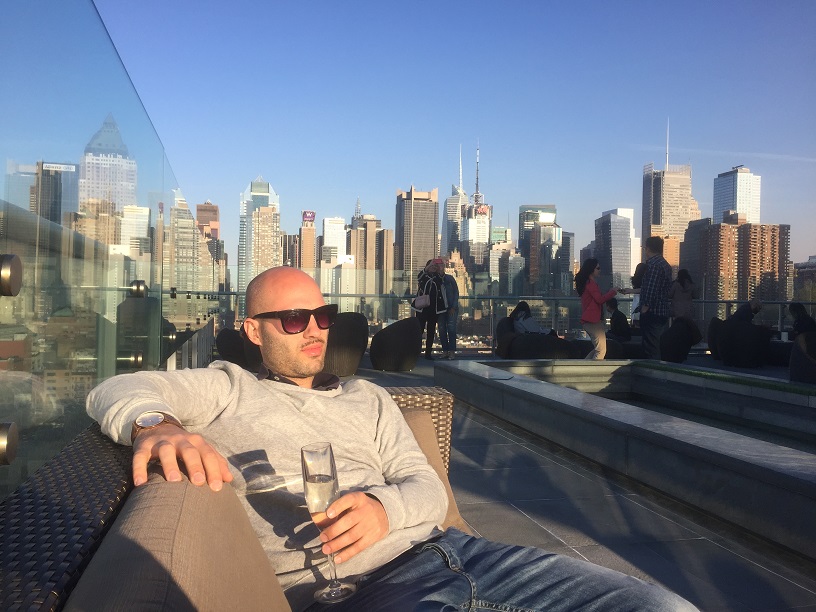 Rooftop party in New York