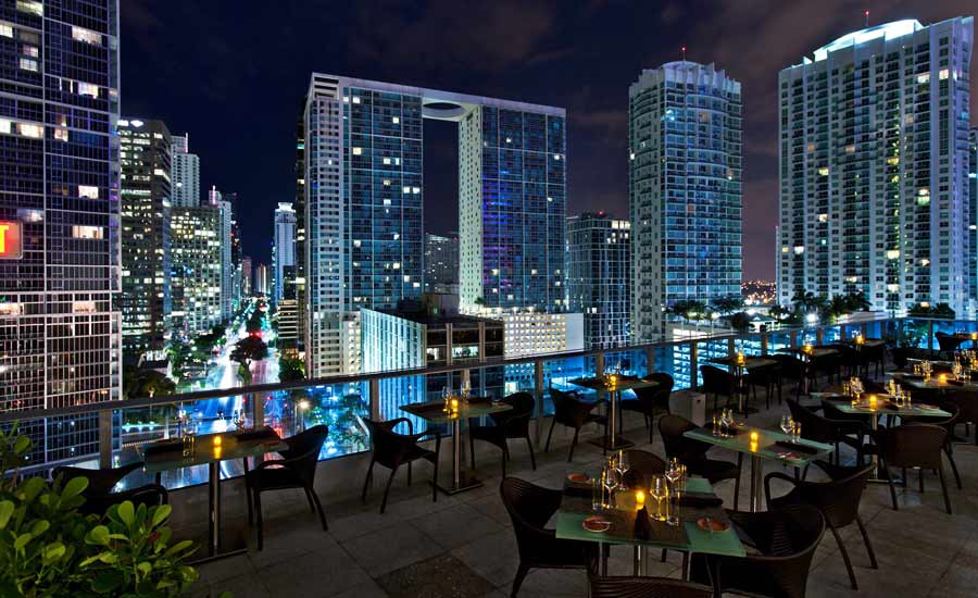 Romantic rooftop restaurant - Area 31 at the Epic Hotel