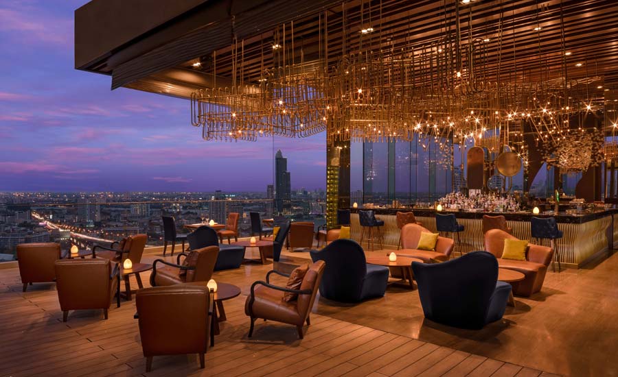 Romantic rooftop restaurant - SEEN Restaurant & Bar Bangkok