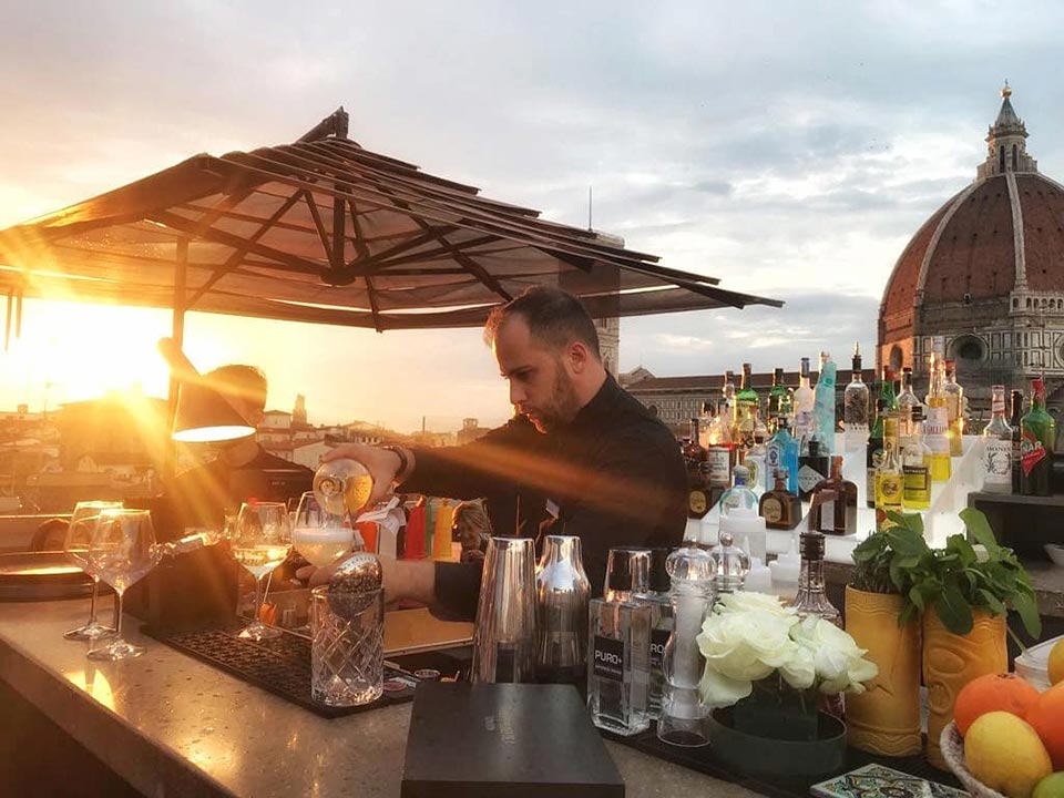 Winter rooftop bars Florence - Divina Terrazza at Grand Hotel Cavour