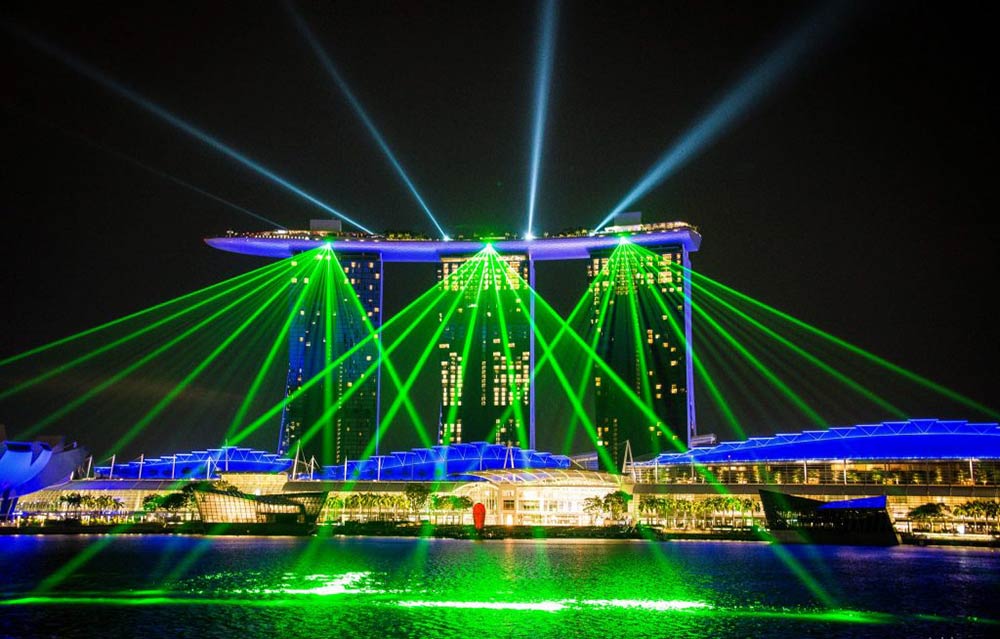 Marina Bay Sands light show