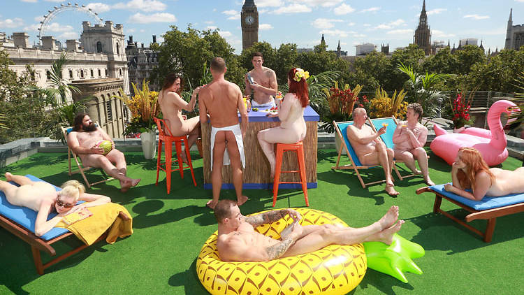 Naked rooftop bar in London