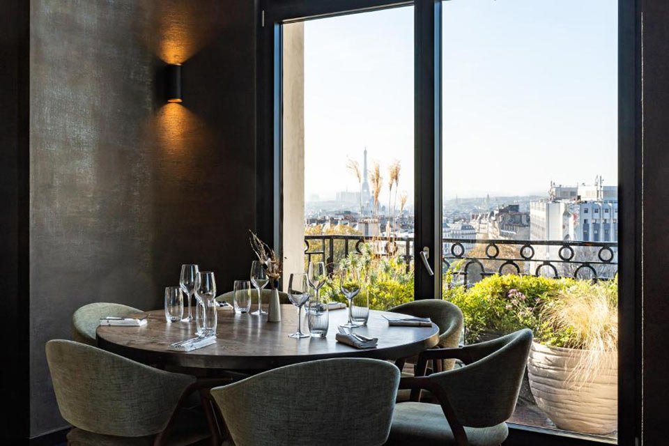 See How This Rooftop Restaurant in Paris Pulls Out All the Design Stops