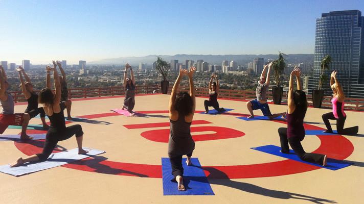 Rooftop yoga LA