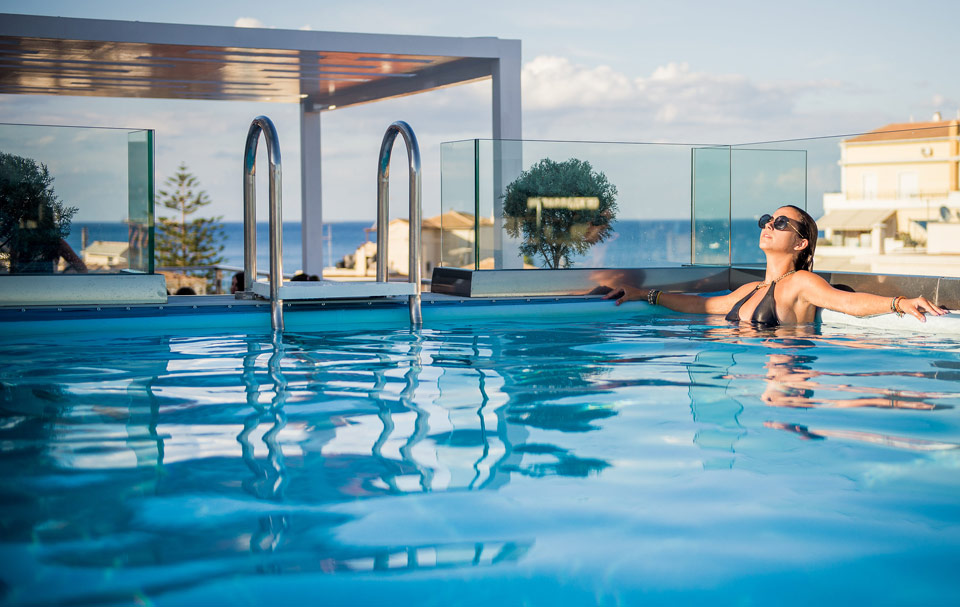 Rooftop pool in Zakynthos, Diana Hotel