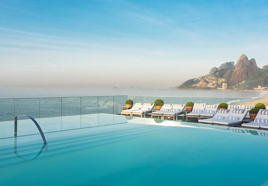 Rooftop pool in Rio, Hotel Fasano