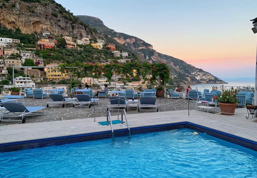 Rooftop pool in Positano, Hotel Poseidon