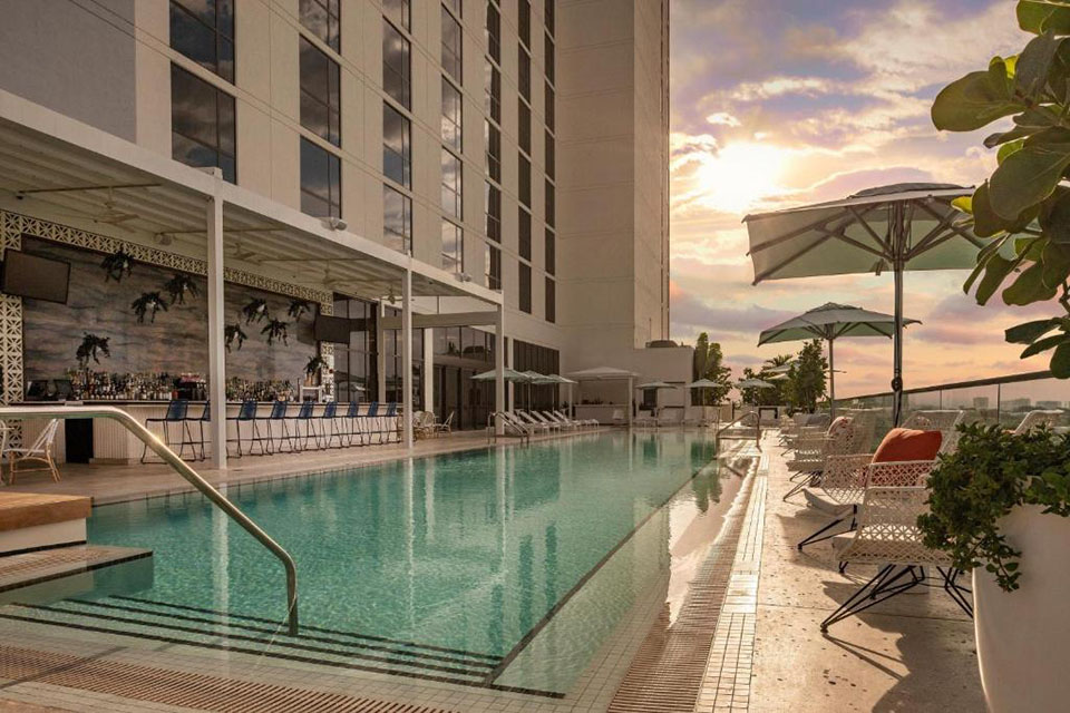 Rooftop pool in Fort Lauderdale, The Dalmar