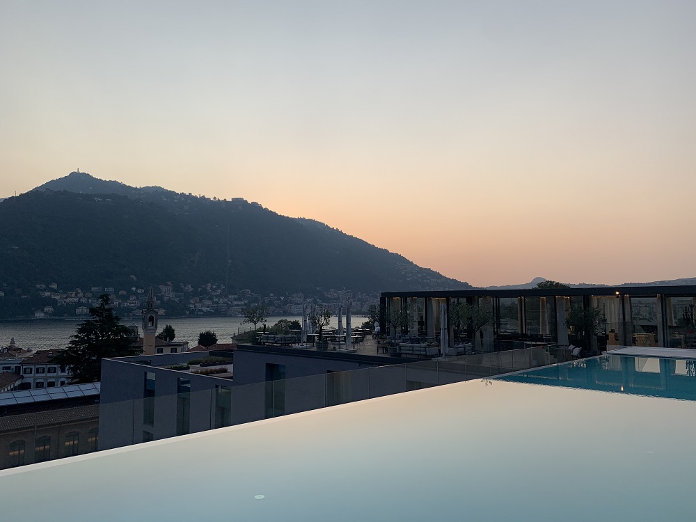 Rooftop pool in Como, Terrazza 241 at Hilton Lake Como