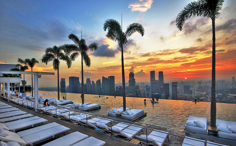 Rooftop pool Singapore - Marina Bay Sands